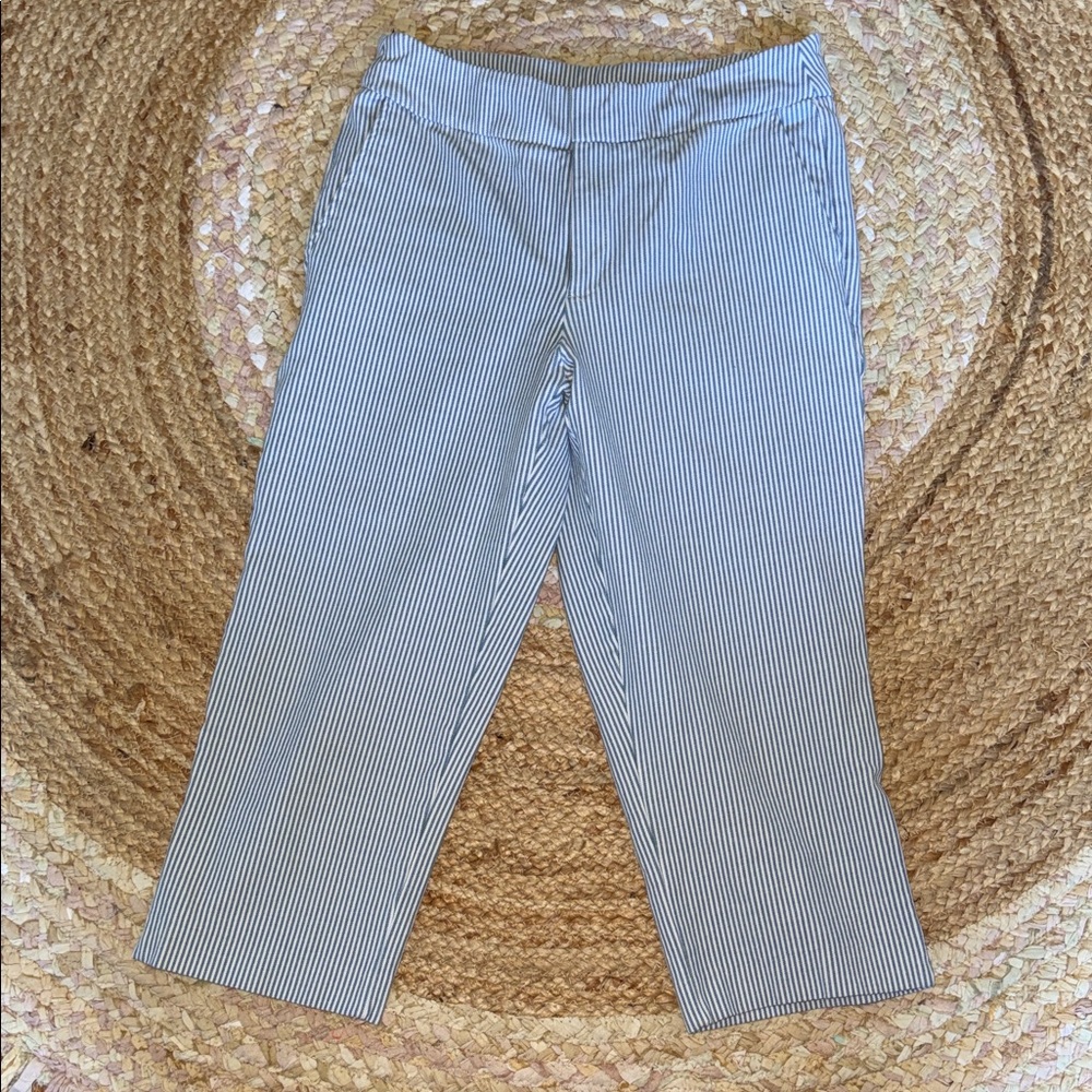 Time And Tru Striped Blue Capri Pants